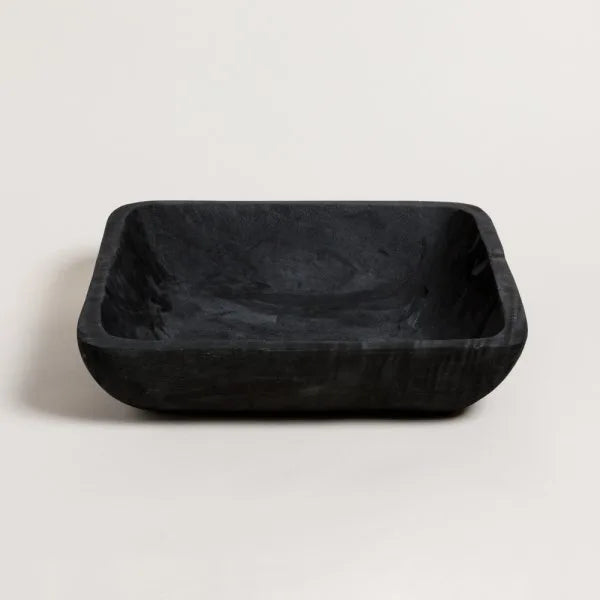 BANDEJA CUADRADA DECO KIRI NEGRO 10X40 CM