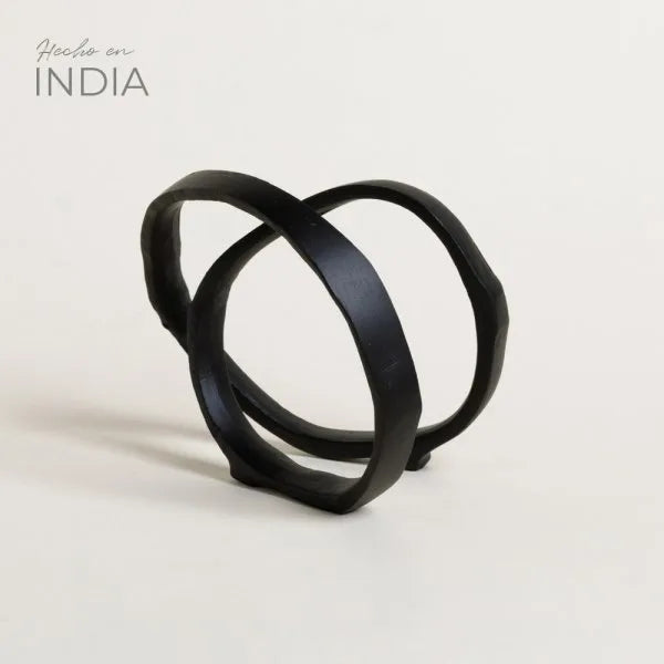 FIGURA DECORATIVA GAANTH BLACK 18X13 CM