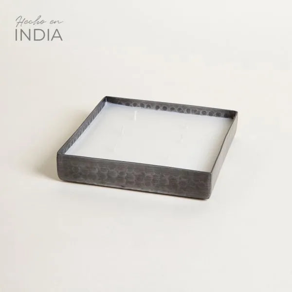 VELA CUADRADA ÉCLAT METAL 19 CM