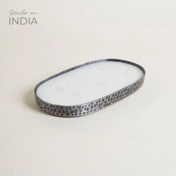 VELA OVALADA ÉCLAT METAL 29,5X17 CM